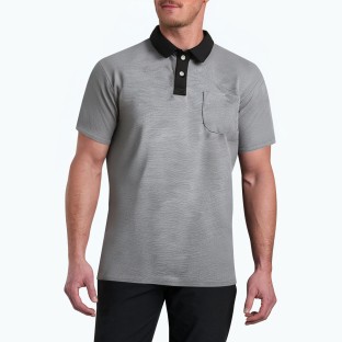 Men's Color Blocked Lapel Short Sleeved Polo Shirt