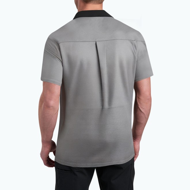 Men's Color Blocked Lapel Short Sleeved Polo Shirt
