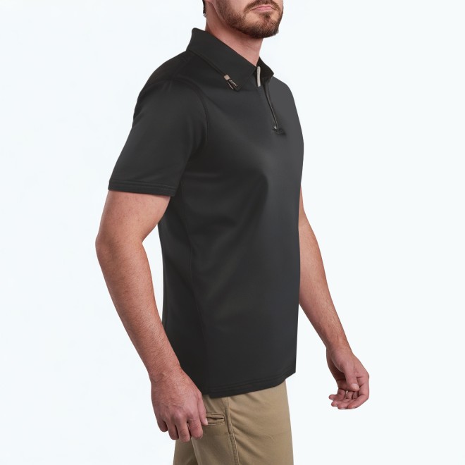 Men's Metal Zipper Short Sleeved POLO Shirt
