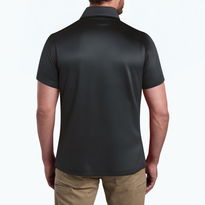 Men's Metal Zipper Short Sleeved POLO Shirt