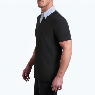 Fake Two Piece Splicing Short Sleeved Polo Shirt