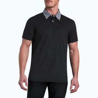 Men's Button Down Lapel Short Sleeved Polo Shirt 