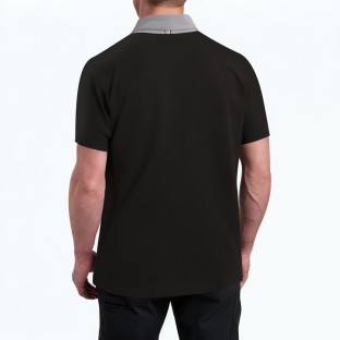 Summer Contrast Half Zip Polo Shirt