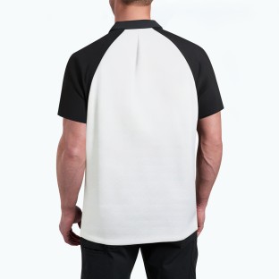 Men's Waffle Half Zip Short Sleeved POLO Shirt