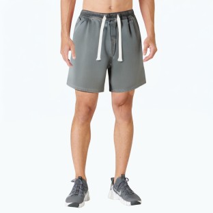 Drawstring Ripped Denim Shorts