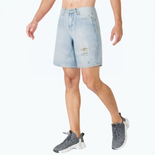 Light Blue Ripped Denim Shorts