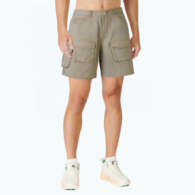 Retro Multi Pocket Denim Work Shorts 