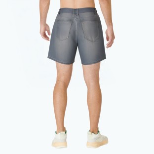 Patchwork Pockets Contrasting Denim Shorts 