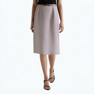 Lazy Style Drape High Waist Suit Skirt 