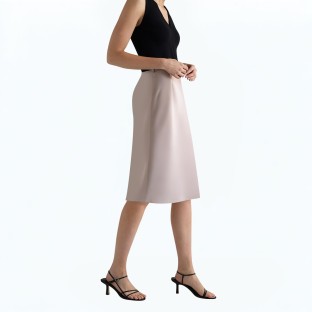 Lazy Style Drape High Waist Suit Skirt 