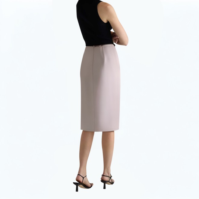 Lazy Style Drape High Waist Suit Skirt 
