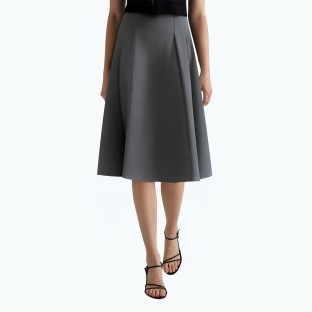 High End Pleated Black Skirt