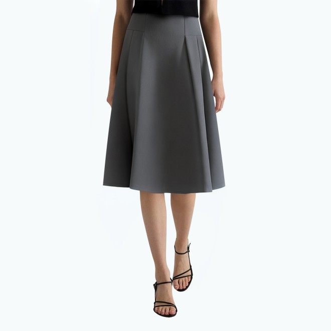 High End Pleated Black Skirt