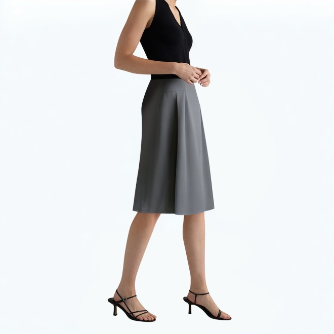 High End Pleated Black Skirt