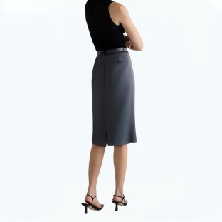 A Line Mid Length Suit Skirt