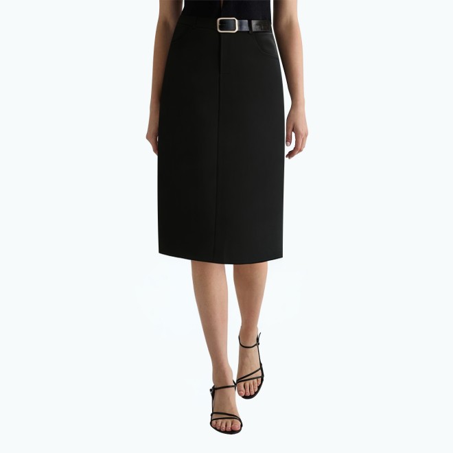 Classic Grey Urban Suit Skirt