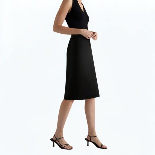 Classic Grey Urban Suit Skirt