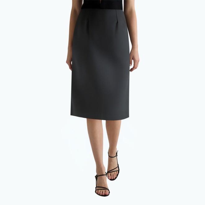 High Waisted Versatile A Line Suit Skirt