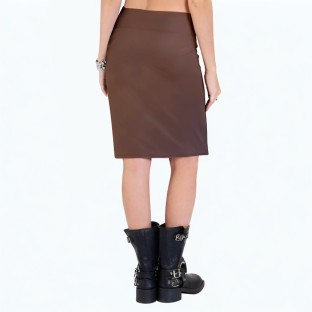 High Waisted Side Slit Hip Wrapped Suit Skirt 