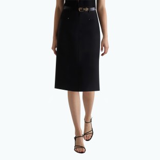 High End H Cut Suit Skirt