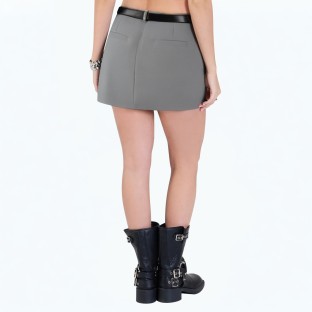 High Waisted Short Suit Skirt 