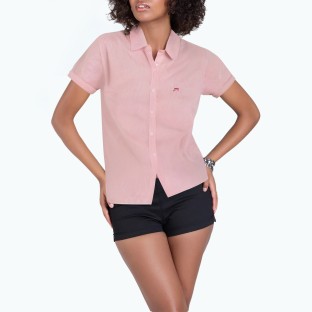 Simple And Capable Short Sleeved Striped Shirt