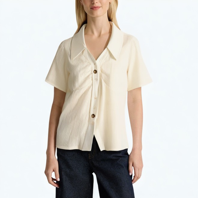 V Neck Short Sleeved Shirt
