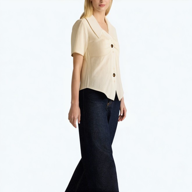 V Neck Short Sleeved Shirt