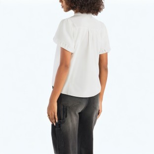 Women's Summer Ruffle Short Sleeve Shirt 