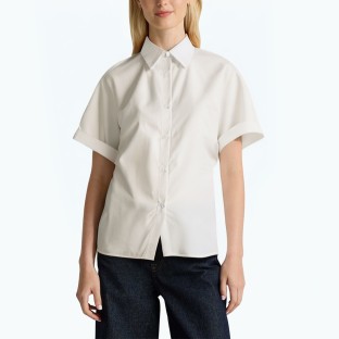White Waist Short Sleeved Shirt