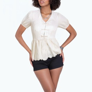 Ladies Lace Embroidered Shirt