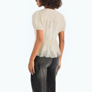 Ladies Lace Embroidered Shirt