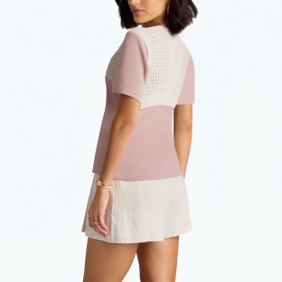 Women's Shawl Short Sleeve T Shirt