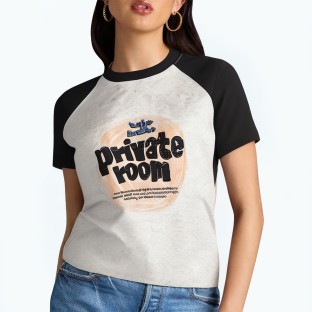 Retro Patchwork Contrast Color Short Sleeved T Shirt