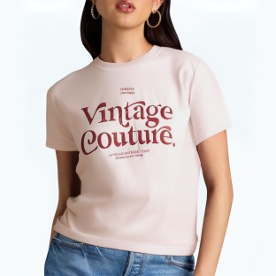 Waist Hugging Pink Short Sleeved T Shirt